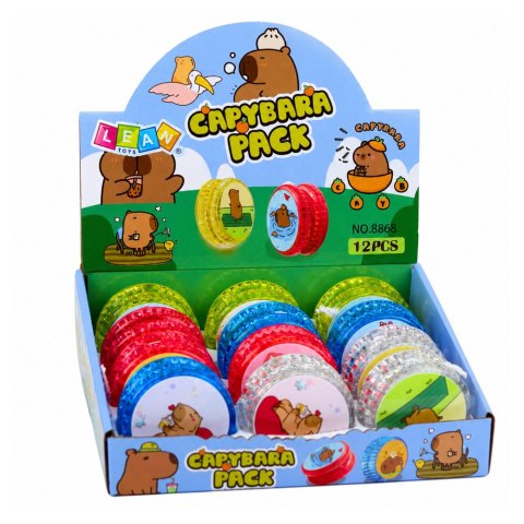 LEAN TOYS Jojo Kapibara Zabawka Zręcznościowa Świecące Kolorowe Yo-Yo 5,5 cm