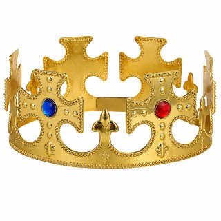 LEAN TOYS Króla Korona Regulowana Do Przebrania Króla Królowej Złota 17-20 cm