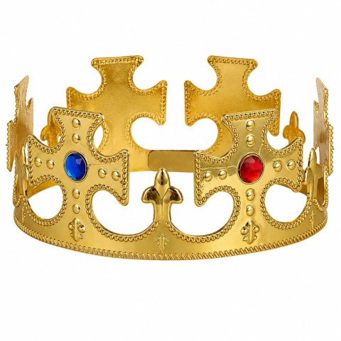 LEAN TOYS Króla Korona Regulowana Do Przebrania Króla Królowej Złota 17-20 cm