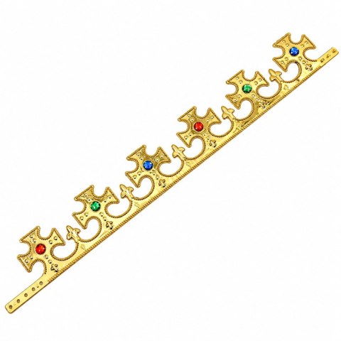 LEAN TOYS Króla Korona Regulowana Do Przebrania Króla Królowej Złota 17-20 cm