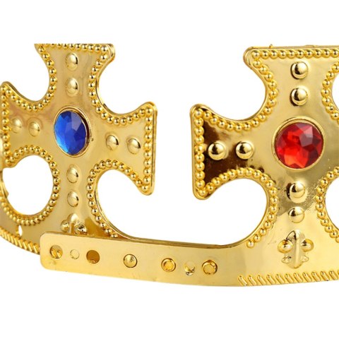 LEAN TOYS Króla Korona Regulowana Do Przebrania Króla Królowej Złota 17-20 cm