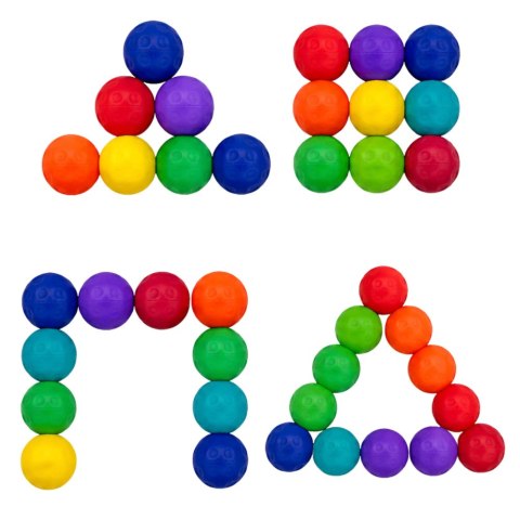 LEAN TOYS Kulki Antystresowe Magnetyczne Gra Logiczna Zręcznościowa Kolorowe