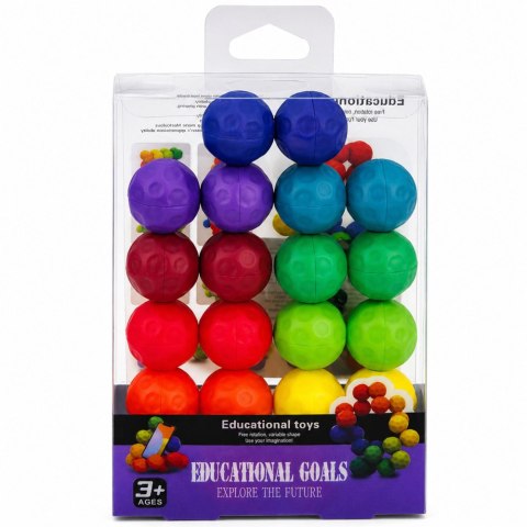 LEAN TOYS Kulki Antystresowe Magnetyczne Gra Logiczna Zręcznościowa Kolorowe