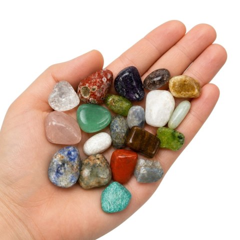 LEAN TOYS Zestaw Minerały Półszlachetne Kamienie Kolekcjonerskie Edukacyjne 20 szt.