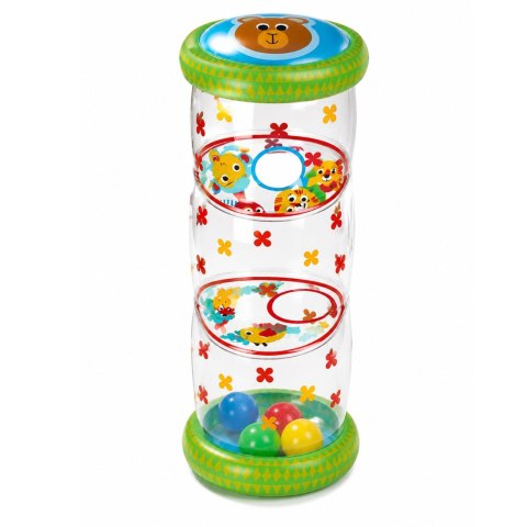 LEAN Toys Dmuchany Walec Wałek Z Piłkami Do Raczkowania Dla Malucha Miś 51 x22 cm