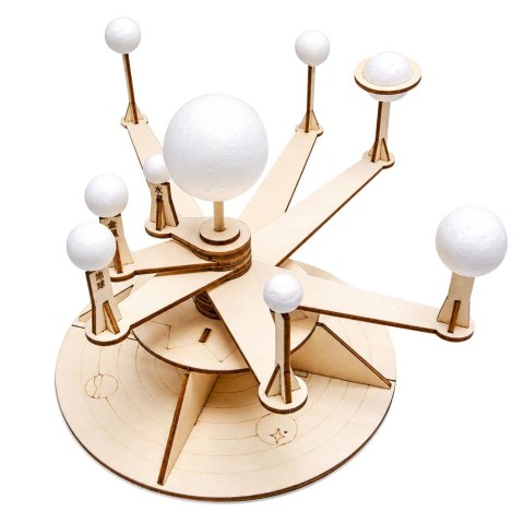 LEAN Toys Drewniany Model Układu Słonecznego Planety DIY Zestaw Edukacyjny