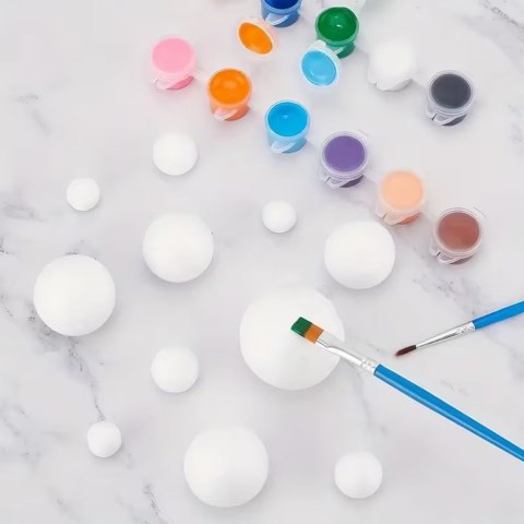 LEAN Toys Drewniany Model Układu Słonecznego Planety DIY Zestaw Edukacyjny