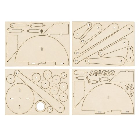LEAN Toys Drewniany Model Układu Słonecznego Planety DIY Zestaw Edukacyjny