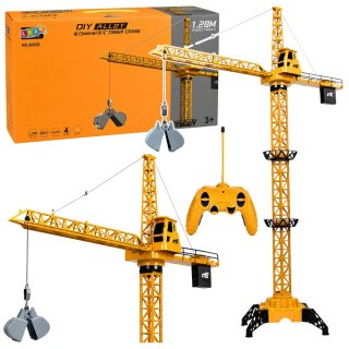 LEAN Toys Dźwig Żuraw Budowlany Zdalnie Sterowany RC Przewodowy Obrót 360° 71 cm