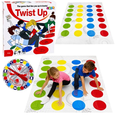 LEAN Toys Gra Zręcznościowa Twist Mata Ruchowa Rodzinna Towarzyska Tarcza Losująca