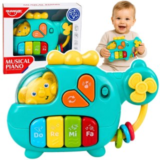 LEAN Toys Helikopter Muzyczny Pianinko Edukacyjne Dla Malucha Melodie Dźwięki