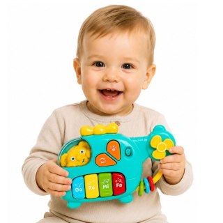 LEAN Toys Helikopter Muzyczny Pianinko Edukacyjne Dla Malucha Melodie Dźwięki