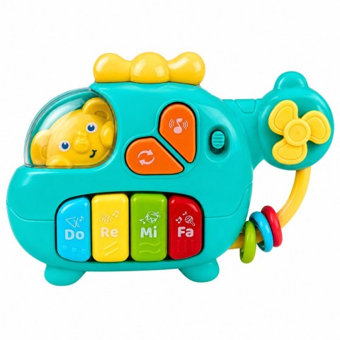 LEAN Toys Helikopter Muzyczny Pianinko Edukacyjne Dla Malucha Melodie Dźwięki