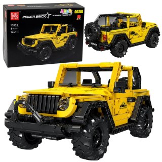 LEAN Toys Klocki Konstrukcyjne Auto Samochód Terenowy Wrangler Żółty 746 el.