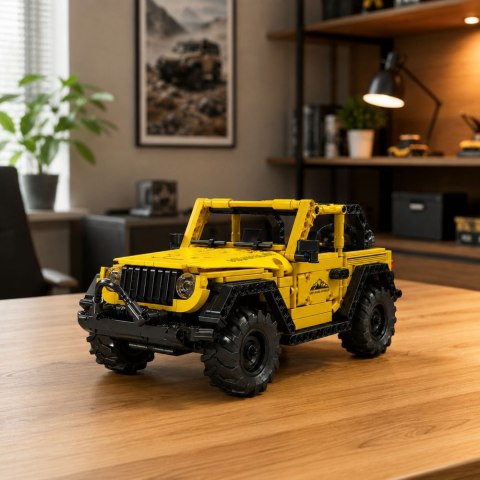 LEAN Toys Klocki Konstrukcyjne Auto Samochód Terenowy Wrangler Żółty 746 el.