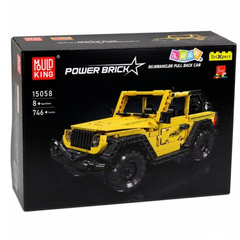 LEAN Toys Klocki Konstrukcyjne Auto Samochód Terenowy Wrangler Żółty 746 el.