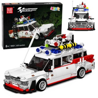 LEAN Toys Klocki Konstrukcyjne Auto Samochód Widmo Ghost Bus Biały 631 el.