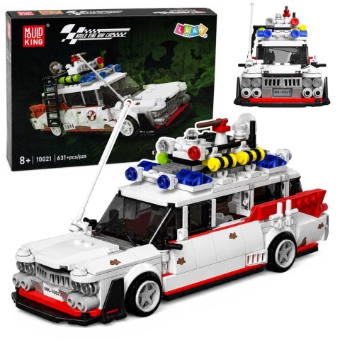 LEAN Toys Klocki Konstrukcyjne Auto Samochód Widmo Ghost Bus Biały 631 el.