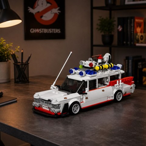 LEAN Toys Klocki Konstrukcyjne Auto Samochód Widmo Ghost Bus Biały 631 el.