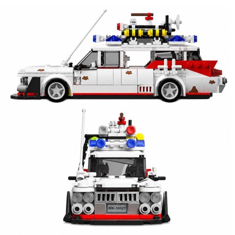 LEAN Toys Klocki Konstrukcyjne Auto Samochód Widmo Ghost Bus Biały 631 el.