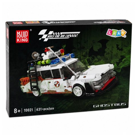 LEAN Toys Klocki Konstrukcyjne Auto Samochód Widmo Ghost Bus Biały 631 el.