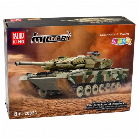LEAN Toys Klocki Konstrukcyjne Czołg Wojskowy Leopard Zdalnie Sterowany RC 1100 el.