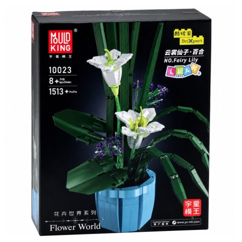 LEAN Toys Klocki Konstrukcyjne Kompozycja Kwiaty Białe Lilie W Doniczce 1513 el.