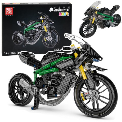 LEAN Toys Klocki Konstrukcyjne Motocykl Wyścigowy Sportowy Czarny 656 el.