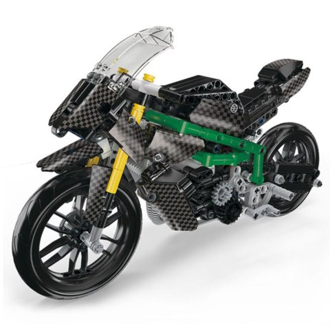 LEAN Toys Klocki Konstrukcyjne Motocykl Wyścigowy Sportowy Czarny 656 el.
