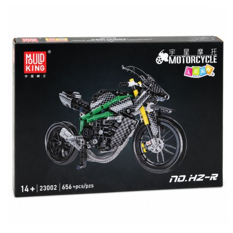 LEAN Toys Klocki Konstrukcyjne Motocykl Wyścigowy Sportowy Czarny 656 el.