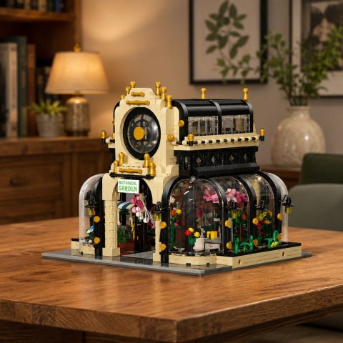 LEAN Toys Klocki Konstrukcyjne Ogród Botaniczny Oranżeria Światło LED 2147 el.