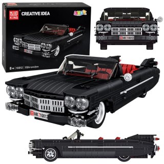 LEAN Toys Klocki Konstrukcyjne Samochód Klasyczny Cabrio Cadi-Elrado Czarny 1324 el.