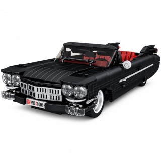 LEAN Toys Klocki Konstrukcyjne Samochód Klasyczny Cabrio Cadi-Elrado Czarny 1324 el.