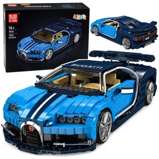 LEAN Toys Klocki Konstrukcyjne Samochód Sportowy Bugatth Niebieski 1212 el.