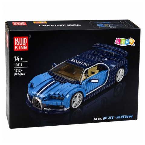 LEAN Toys Klocki Konstrukcyjne Samochód Sportowy Bugatth Niebieski 1212 el.