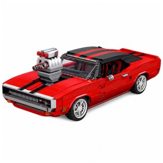 LEAN Toys Klocki Konstrukcyjne Samochód Sportowy Charger Czerwony 1869 el.