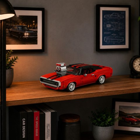 LEAN Toys Klocki Konstrukcyjne Samochód Sportowy Charger Czerwony 1869 el.
