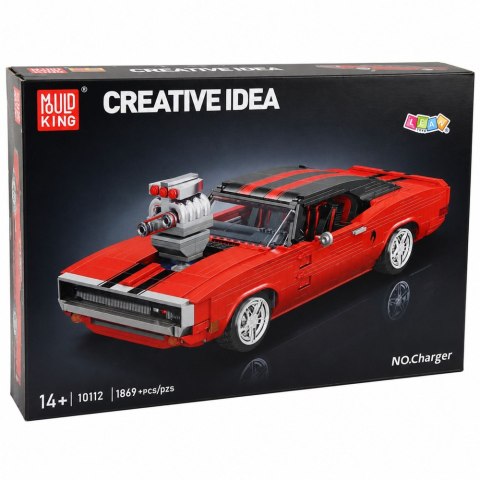 LEAN Toys Klocki Konstrukcyjne Samochód Sportowy Charger Czerwony 1869 el.