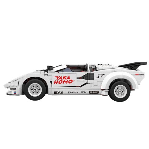 LEAN Toys Klocki Konstrukcyjne Samochód Sportowy Zdalnie Sterowany RC Biały 1384 el.