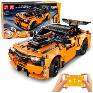 LEAN Toys Klocki Konstrukcyjne Samochód Zdalnie Sterowany RC Pomarańczowy 545 el.