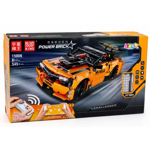 LEAN Toys Klocki Konstrukcyjne Samochód Zdalnie Sterowany RC Pomarańczowy 545 el.