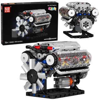 LEAN Toys Klocki Konstrukcyjne Silnik V8 Model Mechaniczny Ruchome Tłoki 552 el.