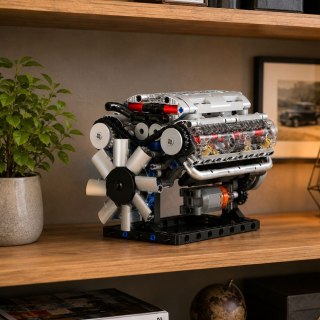 LEAN Toys Klocki Konstrukcyjne Silnik V8 Model Mechaniczny Ruchome Tłoki 552 el.