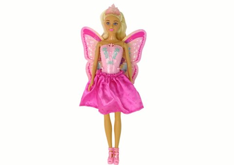 LEAN Toys Lalka Dla Dzieci Anlily Wróżka Różowa Skrzydła