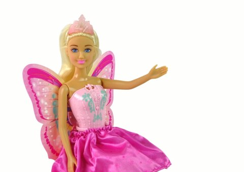 LEAN Toys Lalka Dla Dzieci Anlily Wróżka Różowa Skrzydła