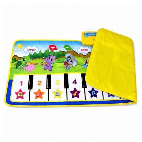 LEAN Toys Mata Muzyczna Edukacyjna Pianinko Zwierzątka Dźwięki Instrumentów 100x36 cm