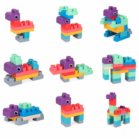 LEAN Toys Miękkie Klocki Konstrukcyjne Sensoryczne W Worku Dla Dzieci Kolorowe 30 el.