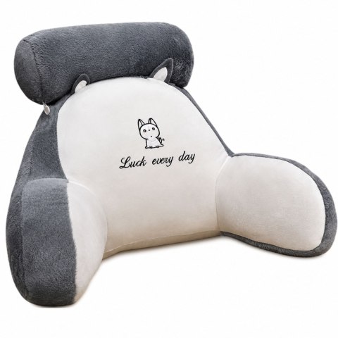 LEAN Toys Oparcie Fotel Podparcie Pod Plecy Na Fotel Łóżko Biało Szary 60 x40 cm