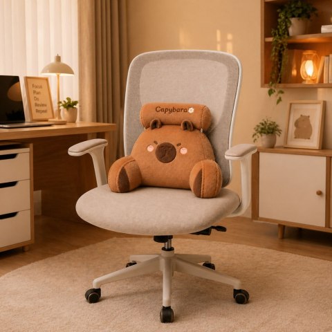 LEAN Toys Oparcie Fotel Podparcie Pod Plecy Na Fotel Łóżko Kapibara Brązowy 60 x40 cm