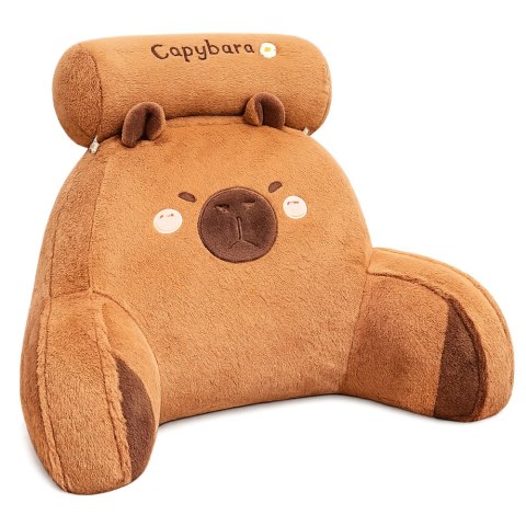 LEAN Toys Oparcie Fotel Podparcie Pod Plecy Na Fotel Łóżko Kapibara Brązowy 60 x40 cm